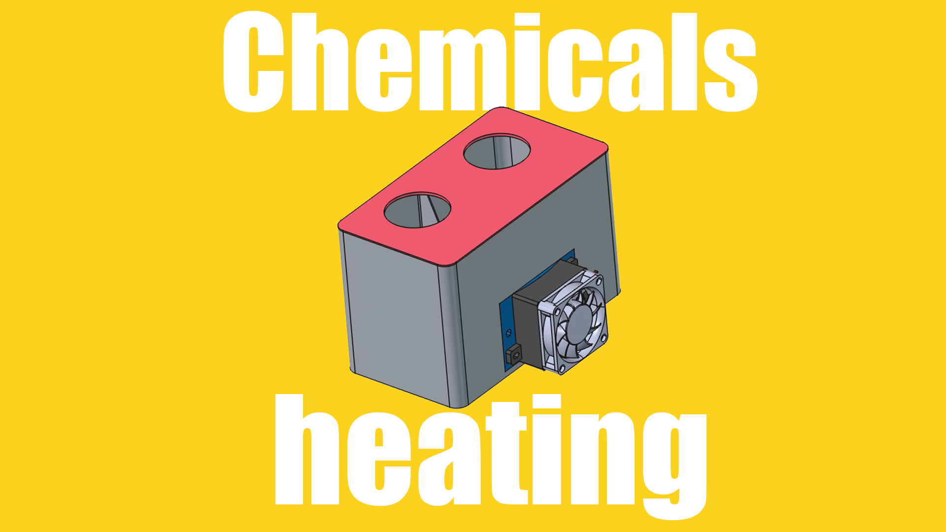 Chemicals heating module for automatic film developer — 3D model with fan